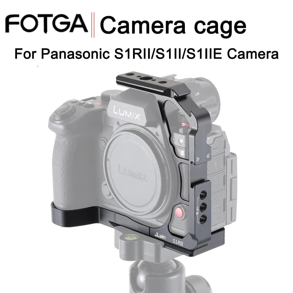 FOTGA Camera Cage For Panasonic LUMIX S1RII/S1II/S1IIE Rabbit Cage Camera Rig Vedio Photography Accessories Handle Locating Hole