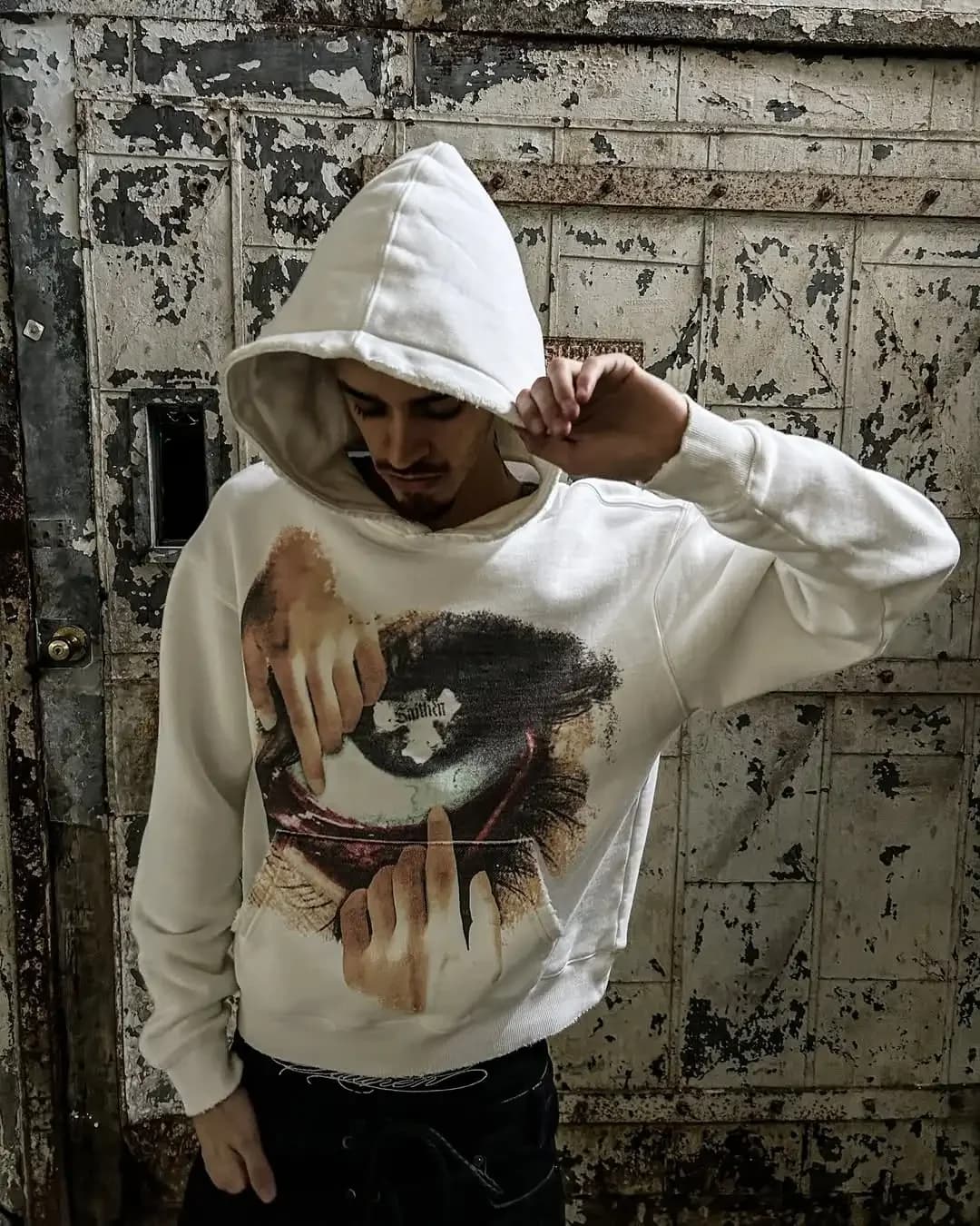 Y2K American Retro Streetwear Stampa grafica Felpe moda uomo e donna Felpe con cappuccio causali larghe gotiche Hip Hop