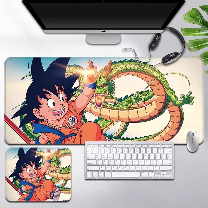 Son Goku Super Saiyan Leather Keyboard and Mouse Mat, Gaming and Office accessory, Dragon Ball Theme
