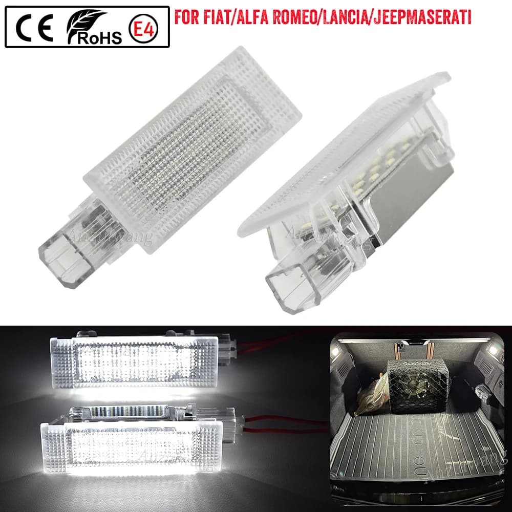 For Fiat 500 500X 500L Argo Panda Grande Punto EVO LED Trunk Boot Lamps For Jeep Renegade Compartment Light Interior Lugga