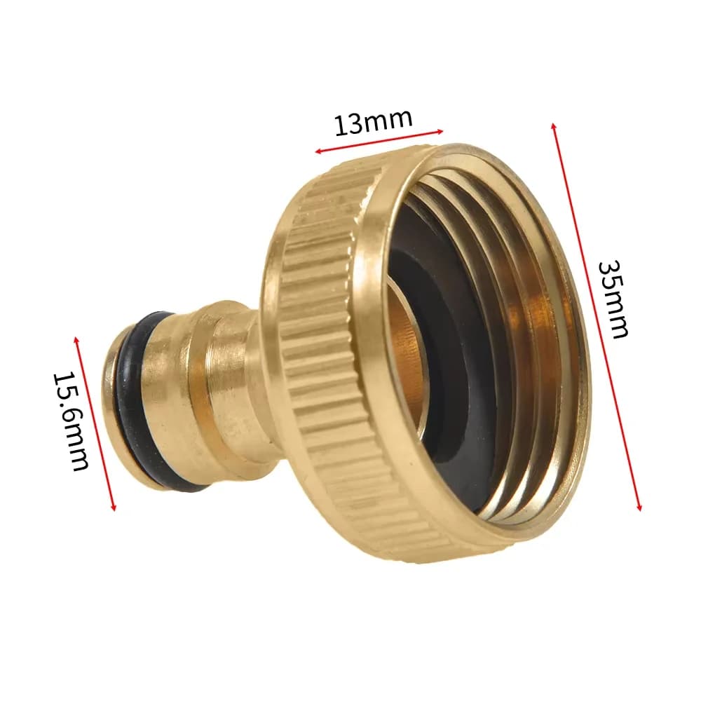 Connettore in ottone da 3/8 pollici tubo per rubinetto da giardino raccordi in ottone l'adattatore per pistola ad acqua del rubinetto giunto per dente interno da 3/4 pollici 1 pz