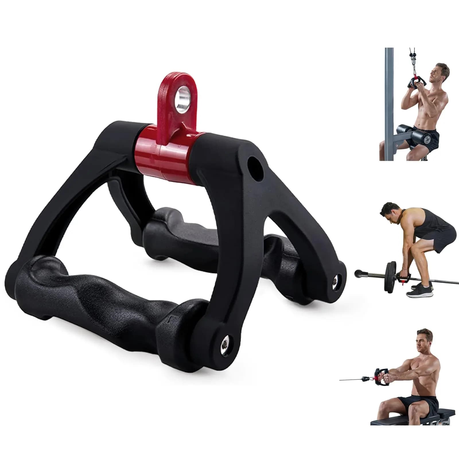 Ergonomic V-shaped rowing bar 360 ° rotating with V handle biceps triceps back training T-Bar row handle LAT Pull Down Cable Machine