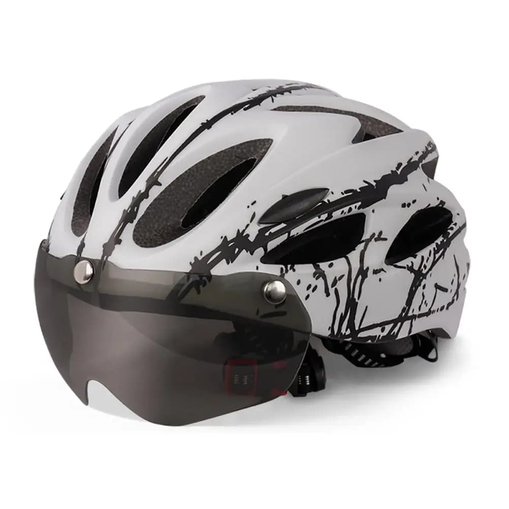 Men's Bike Helmet Adult Men's Cycling Helmet Women's Protective Helmet Magnetic Visiera Cycling Protective Helmet