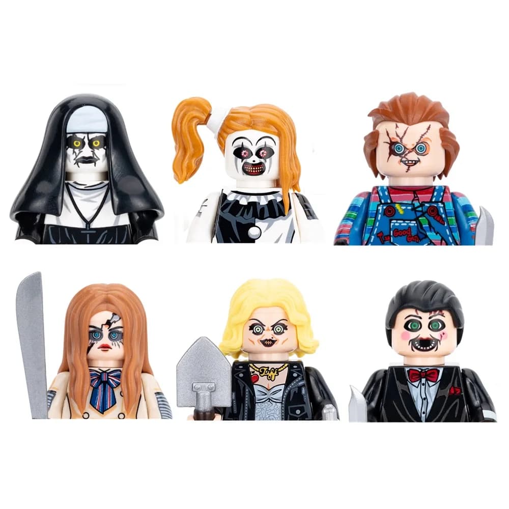 Romanzo Orribile Film Zucca di Halloween Strega Suora Vampiro Zombies Building Blocks Mini Action Figure Giocattoli