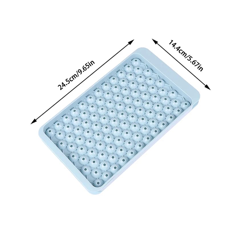 Stampo per ghiaccio rotondo da 104 scomparti, mini, per uso alimentare, facile da sformare, per whisky e bevande fredde.