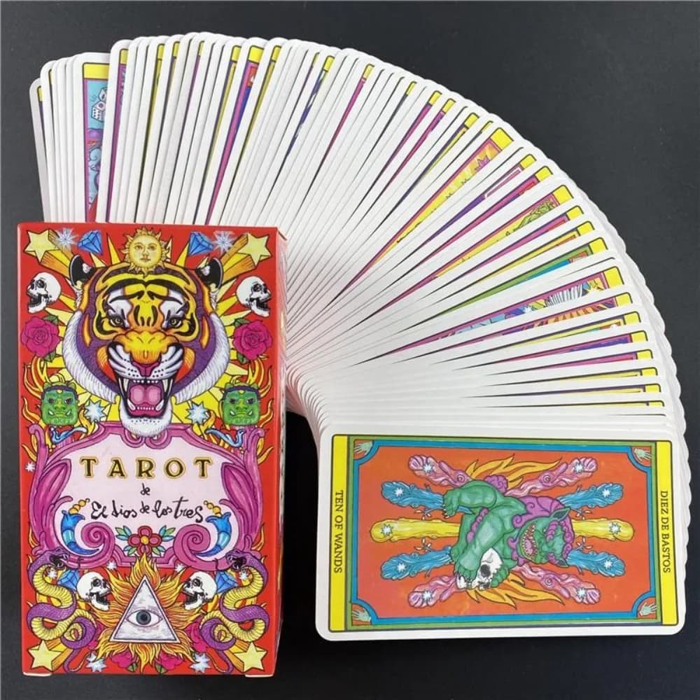Carte dei Tarocchi Oracle 10,3*6cm Tarot del Dio dei Tre Reali 78 Pezzi