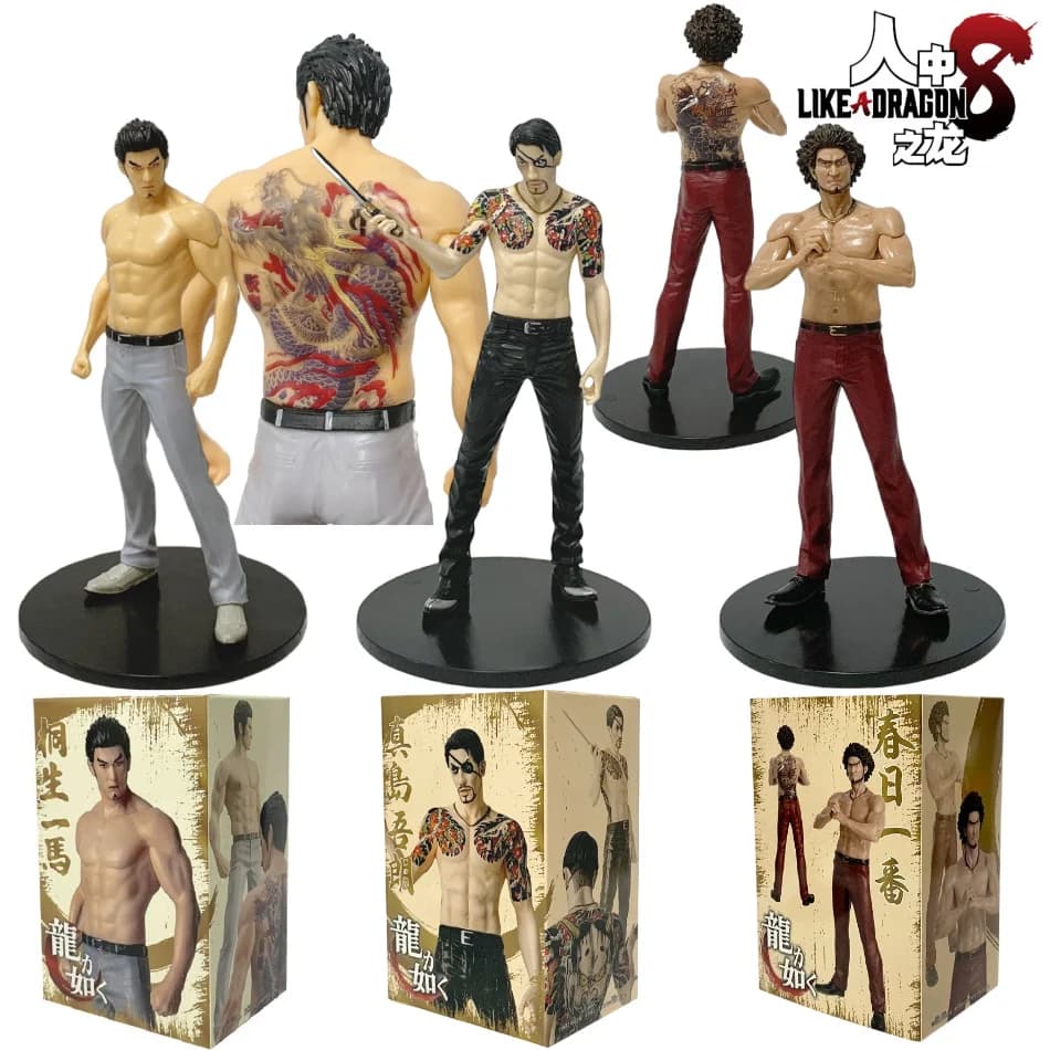 17 centimetri YAKUZA Gioco Anime Figura Goro Majima Kiryu Kazuma Yakuza Action Figures Figurine PVC Collezione Modello Giocattoli Regalo di Halloween