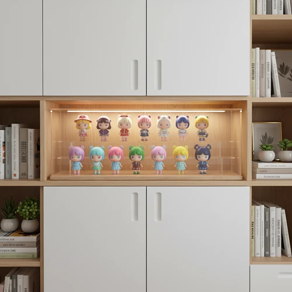 Multi-layer Blind Box Display Cabinet Acrylic Dustproof Storage Rack Transparent Standing Dispaly Shelf Home Decoration