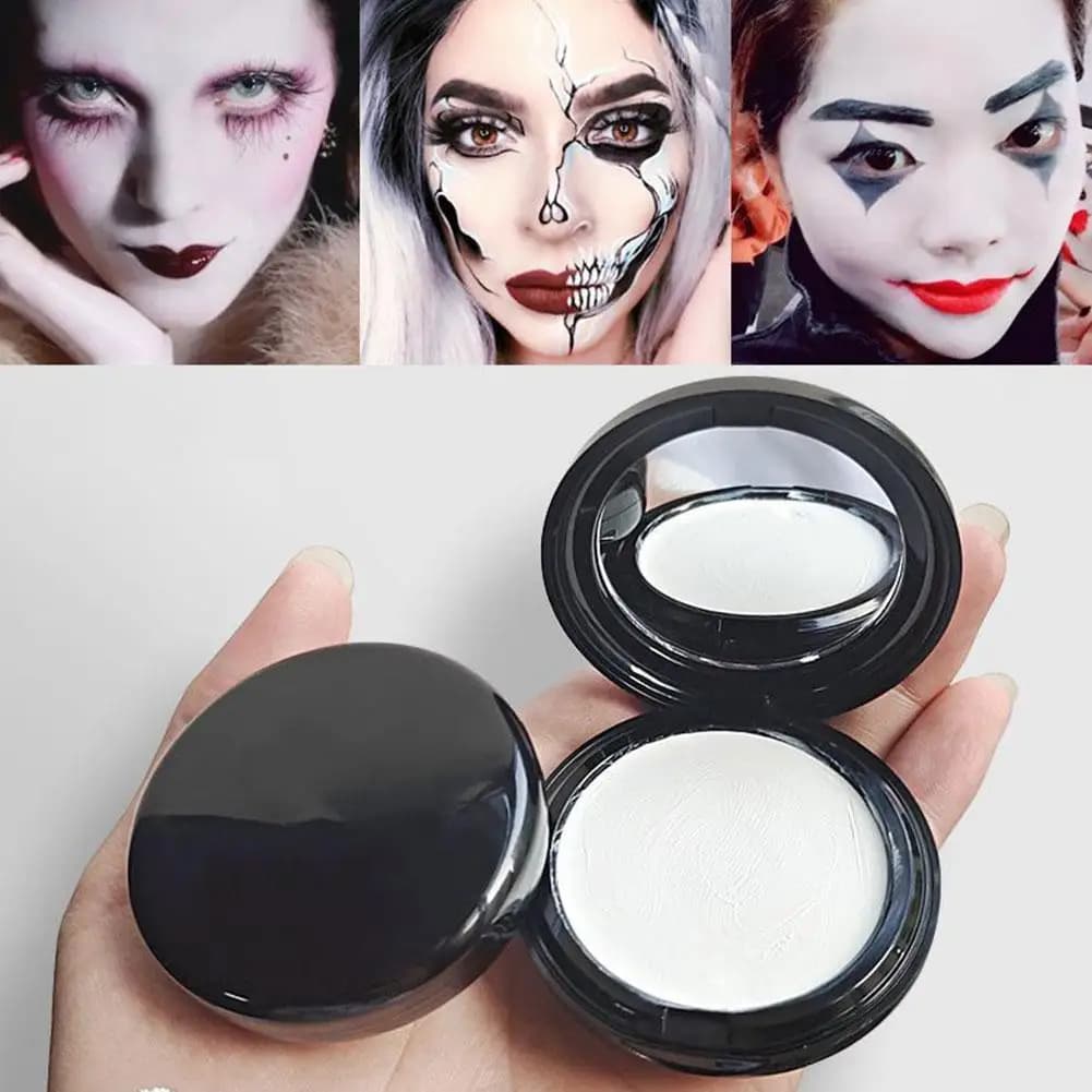 White Gothic Cosplay Halloween Face Body Paint - Fondotinta Correttore Clown Zombie Crema per il trucco per il viso bianco Looks Makeuo