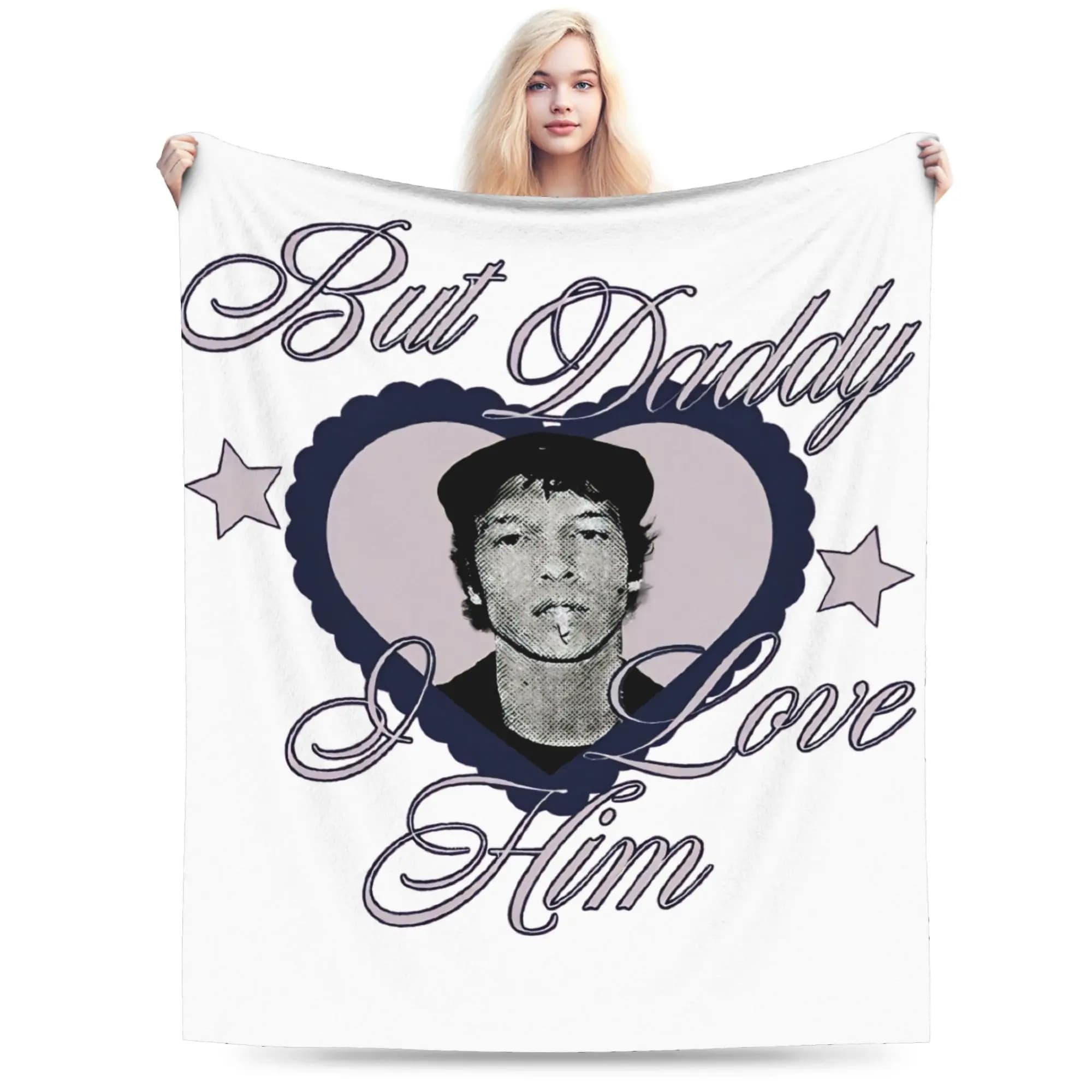 Coperta in flanella con stampa divertente 'Heated Rivalry Ilya Rozanov Connor Storrie But Daddy I Love Him' per divano, sedia e letto