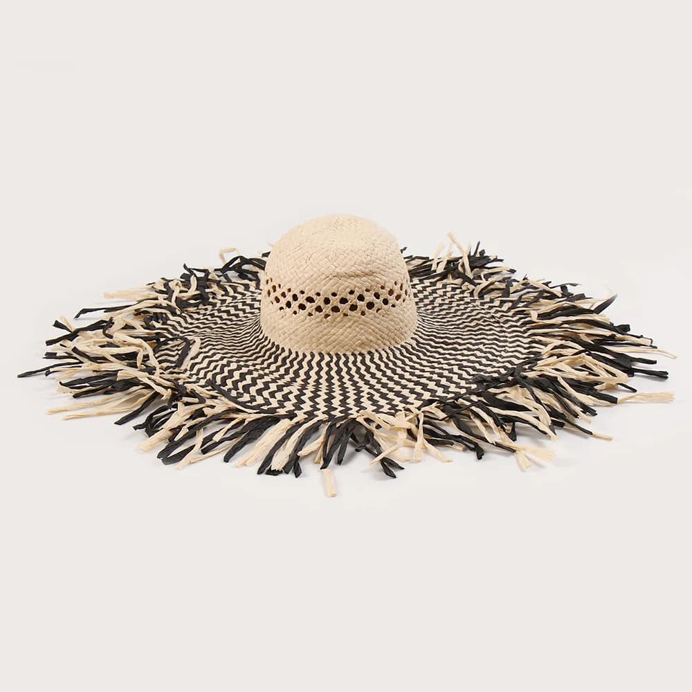 New 20cm Extra Wide Brim Straw Sun Hat for Women, Beach Vacation Cap, Full Body UV Protection Sun Hat