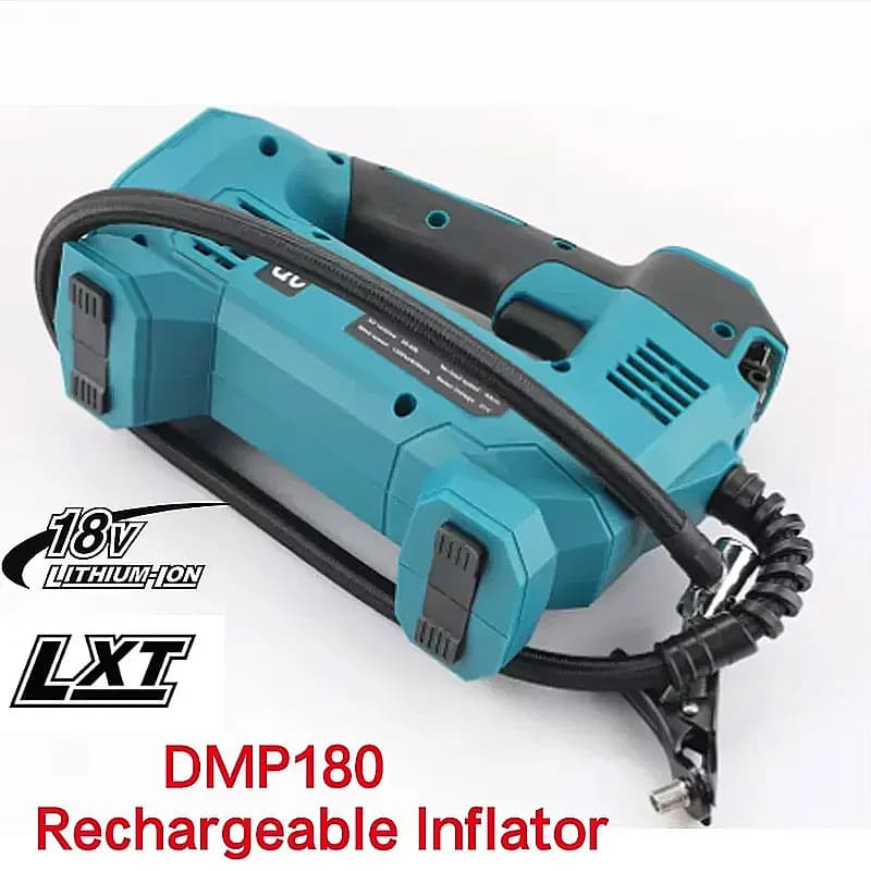 DMP180-1 MAKITA Gonfiatore a batteria agli ioni di litio da 18V (solo corpo macchina) per auto, gonfiatore portatile per pneumatici, pompa elettrica per moto, gonfiatore ad aria