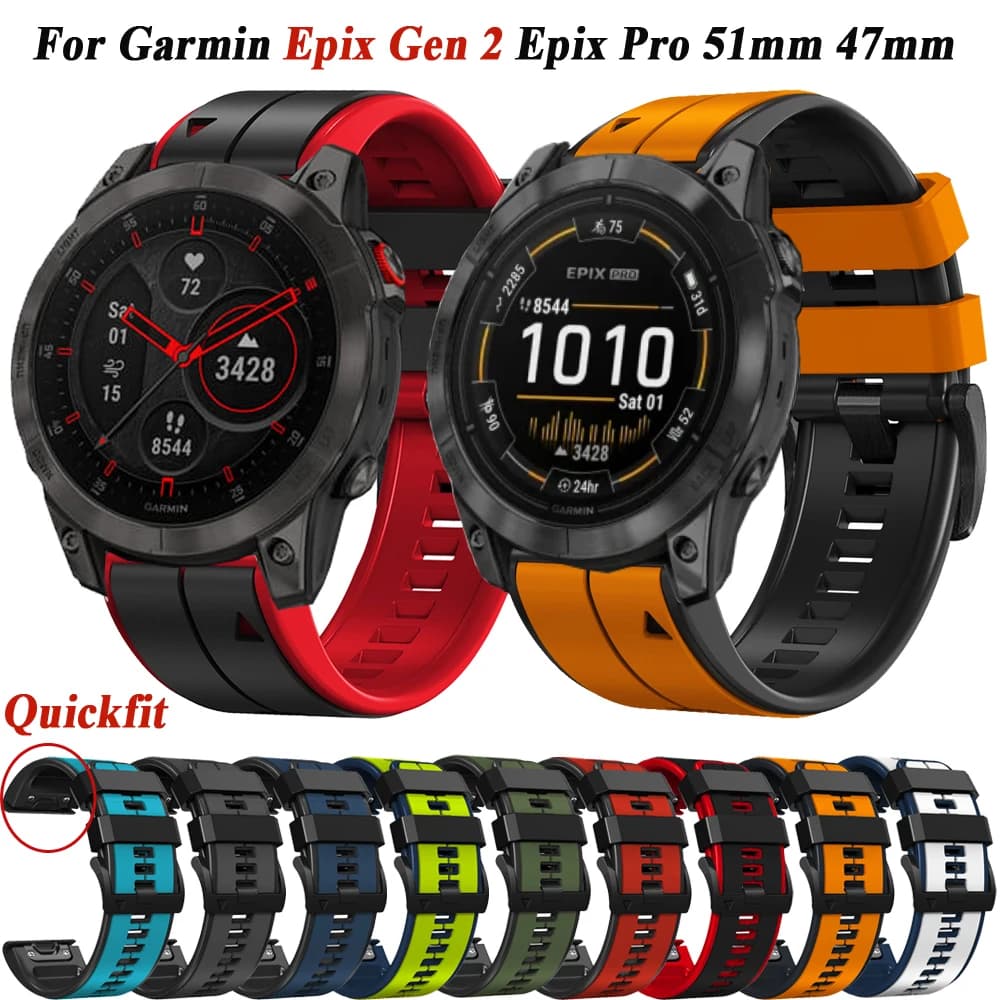 Quickfit 22/26mm Smart Watch per Garmin Epix Gen 2 cinturino da polso in silicone per Fenix 6 6X Pro 7 7X 5 5X Plus Epix Pro cinturino da polso