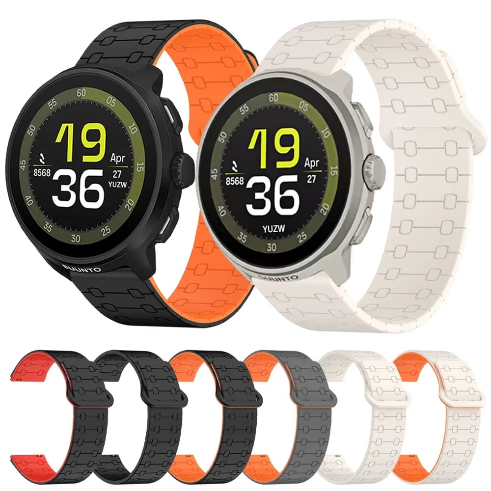 Cinturino sportivo in silicone da 22 mm per cinturino intelligente SUUNTO 9 PEAK PRO/5 PEAK per SUUNTO RUN/RACE S/OCEAN/VERTICA ad anello magnetico Correa