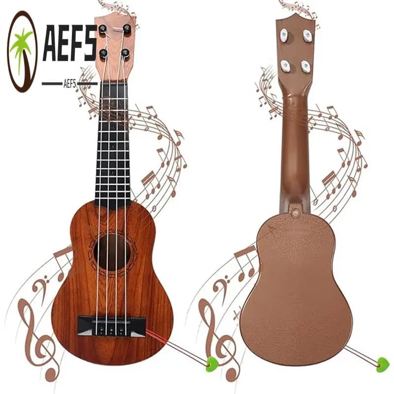 AEF5-17In Bambini Ukulele Chitarra 4 Corde Mini Chitarra Bambini Strumenti Musicali Giocattoli Con Plettri Per Il Bambino Bambini Ragazzi Ragazze