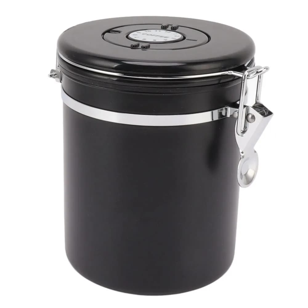 304 Stainless Steel Coffee Bean Storage Container 1.2L / 1.5L / 1.8L Coffee Canister Sealed Coffee Tank For Coffee Beans