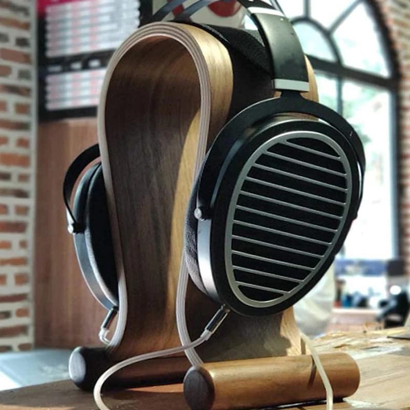 ABNRR wooden headphone stand, universal support for earphone hook and studio headphones for DJ Rack for table headphones