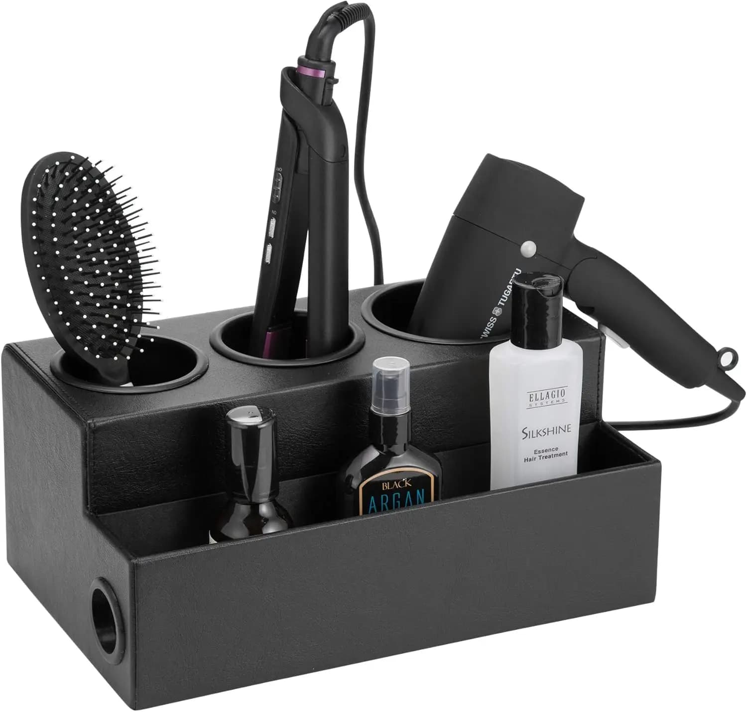 Supporto per Asciugacapelli e Organizzatore per Styling, Porta Asciugacapelli da Bagno per Accessori, Trucchi, Articoli da Toeletta