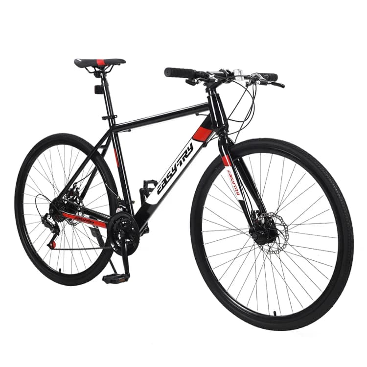 Bicicletta da ciclismo su strada con catena a ruota 700C 24/34/42 con telaio completamente antiurto e materiale forcella in acciaio con freno a disco