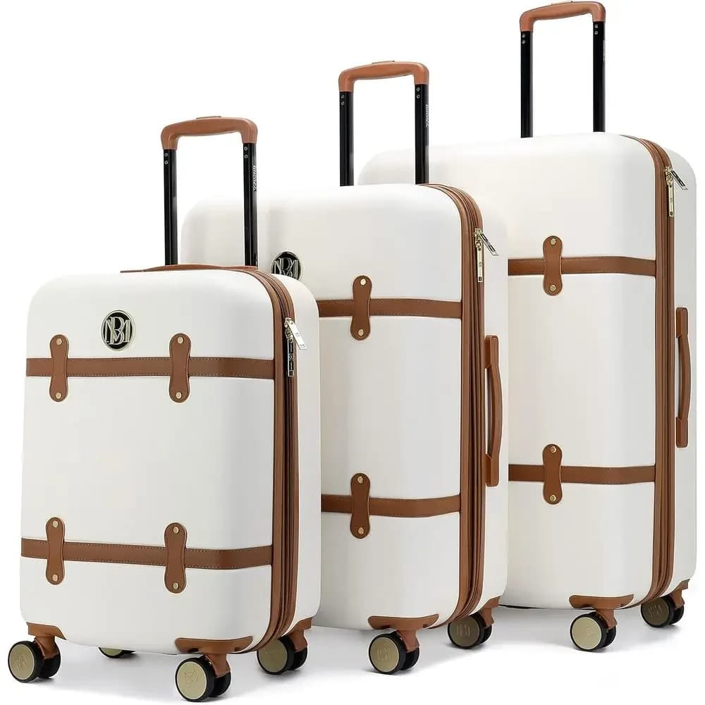 Expandable Retro Large 3-Piece Luggage Set