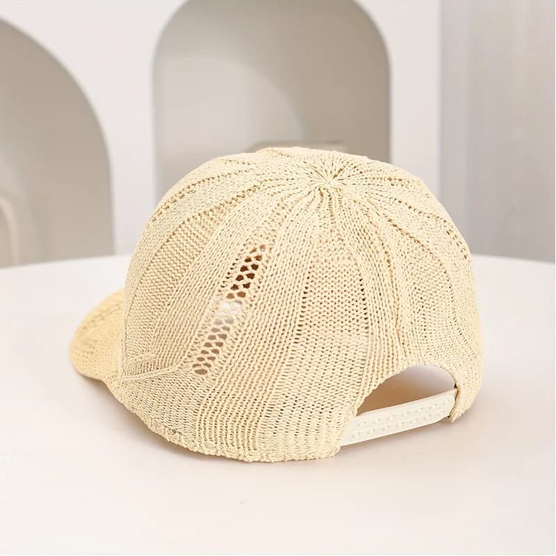 Arrow Baseball Cap Summer Women Hollow-Out Breathable Wide Brim for Smaller Face Look, Versatile Sports and Leisure Hat