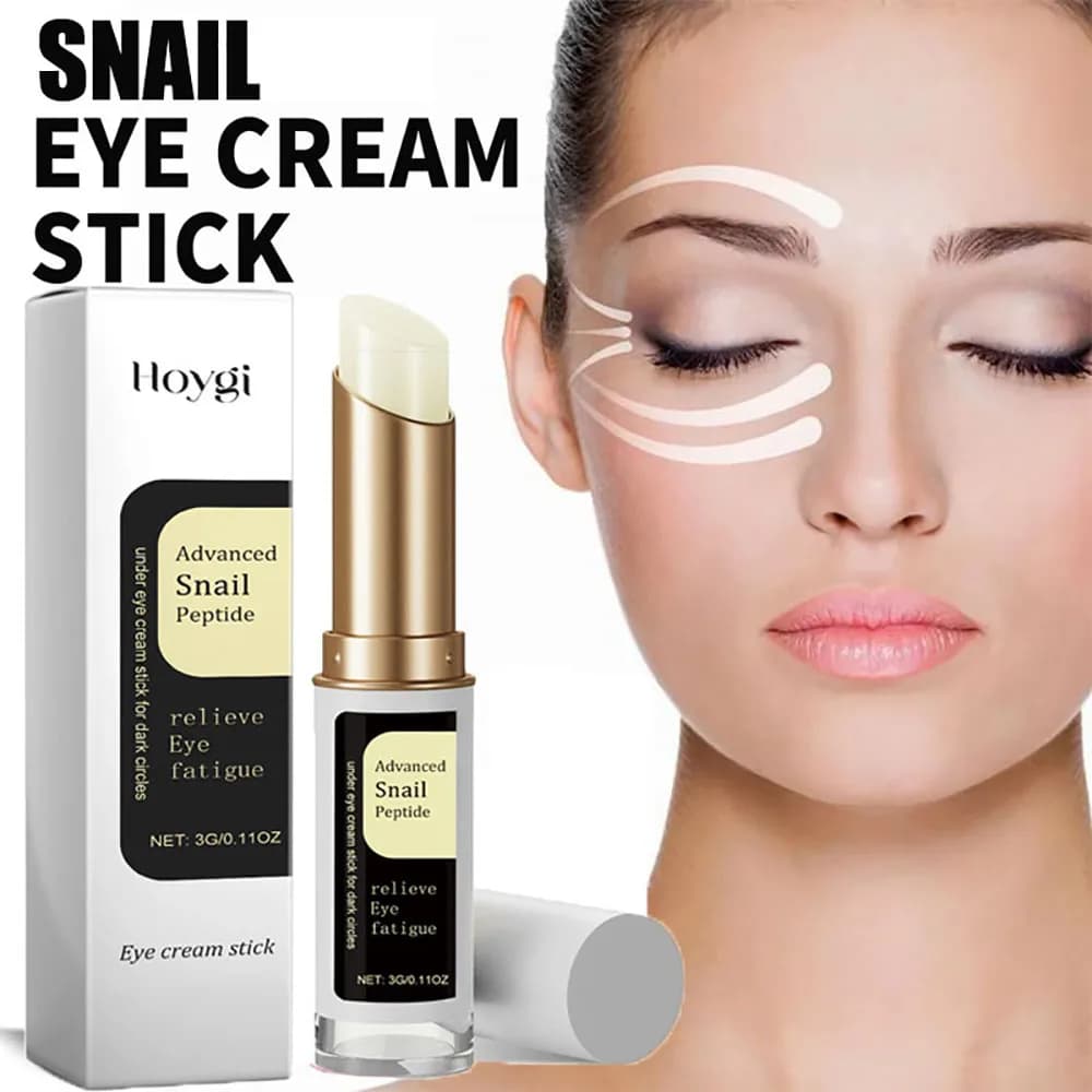 Snail Mucin Collagen Eye Cream Stick Moisturizing Firming Fade Fine Lines Wrinkle Lighten Dark Circles Reduce Eye Bags Puffiness