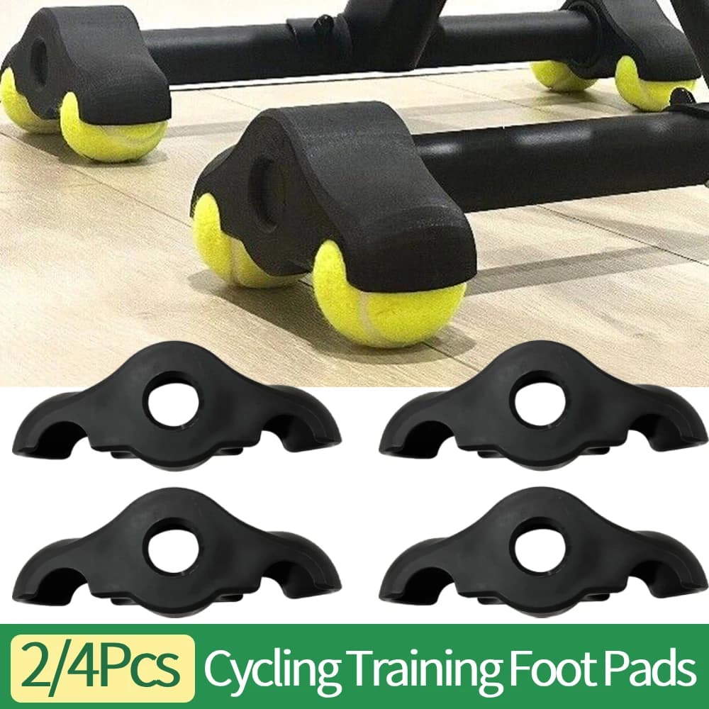 2/4 Pezzi Cuscinetti Ammortizzanti per Allenamento Ciclistico, Piedini a Sfera per Bici, Piastre Basculanti per Smart Bike Trainer e Attrezzature da Casa