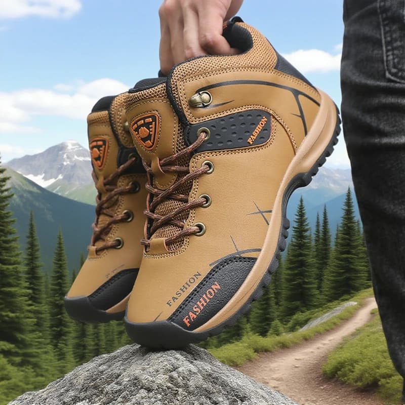 Scarpe da trekking impermeabili da uomo comode e durevoli scarpe da trekking da campeggio primaverili autunnali scarpe da lavoro antiscivolo da pesca da viaggio all'aperto
