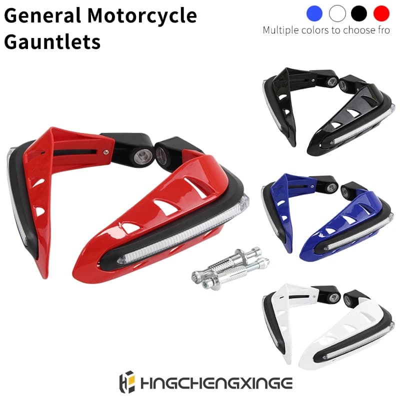 Paramani per moto con luci a LED accessori per moto modifica equipaggiamento protettivo per ATV Bike Off Road Motocross