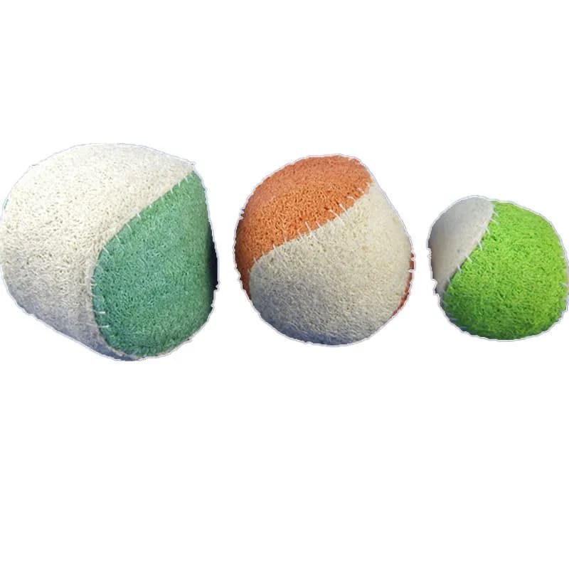 Giocattoli per animali domestici, palline da tennis bicolore non elastiche, palline per allenamento e dentizione, giocattoli per cani e gatti