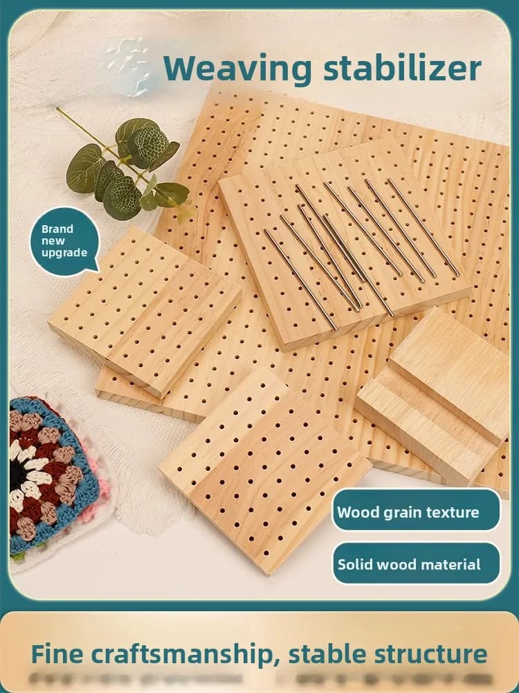 Set Completo per Modellare Tessuti all'Uncinetto: Tavola Modellante per Fiori e Pezzi di Tessuto, con Ganci e Tavola Forata, per Abbigliamento Fai da Te