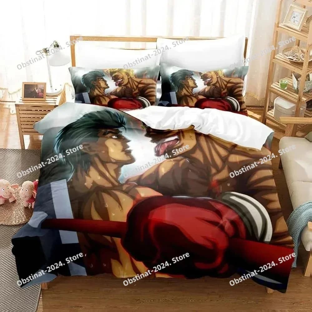 Moda 3D Stampa Anime Hajime No Ippo Set biancheria da letto Stampa con federa Copripiumino Morbido Singolo Doppio Queen Super King Size