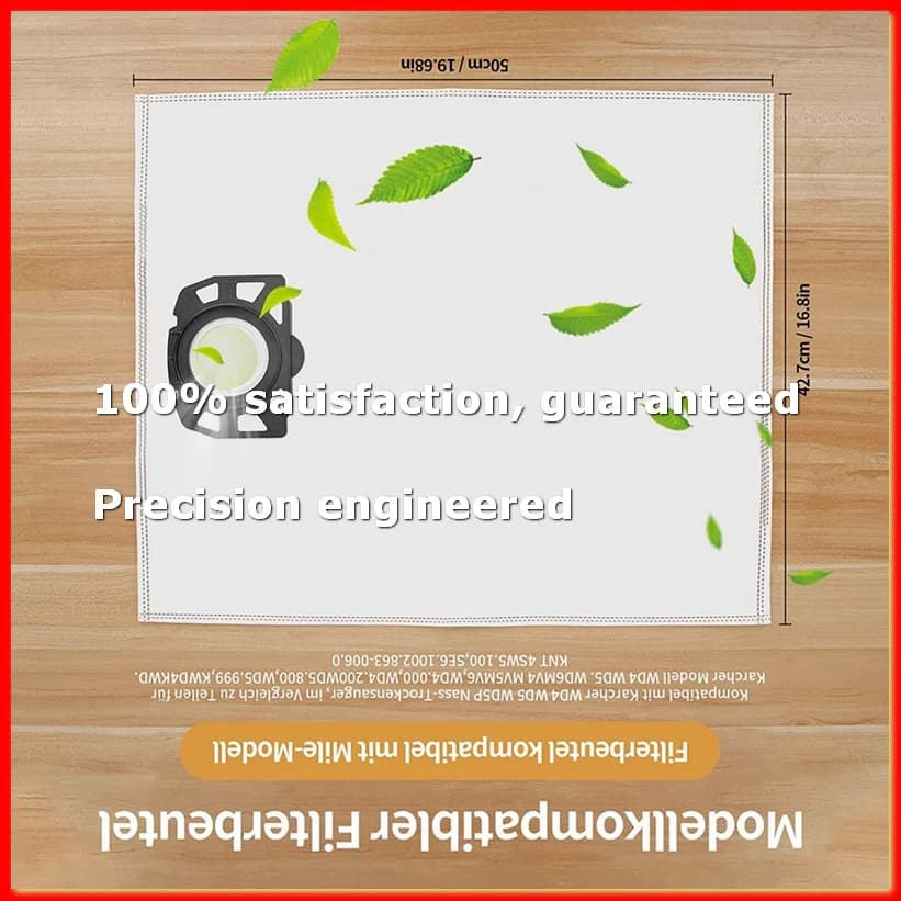 15 Sacchetti per Aspirapolvere per WD4, WD5, WD6, Sacchetti Filtro Non Tessuti KFI 487, Sacchetti per Aspirapolvere-ROWI