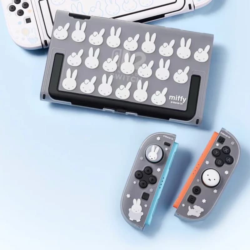 Geekshare Miffy Thumb Grip Caps Soap Bubble Copri-pulsanti di ricambio in morbido silicone per Nintendo Switch 2 Joycon Gamepad