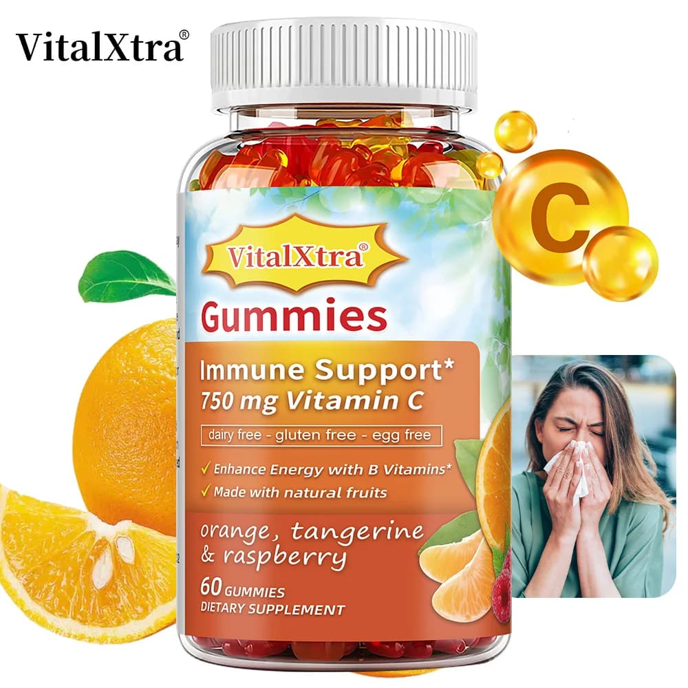 Vitamin C gumella, with vitaminB6,B12, highly absorbable, improve the immune system and collagen production, enhance immunity