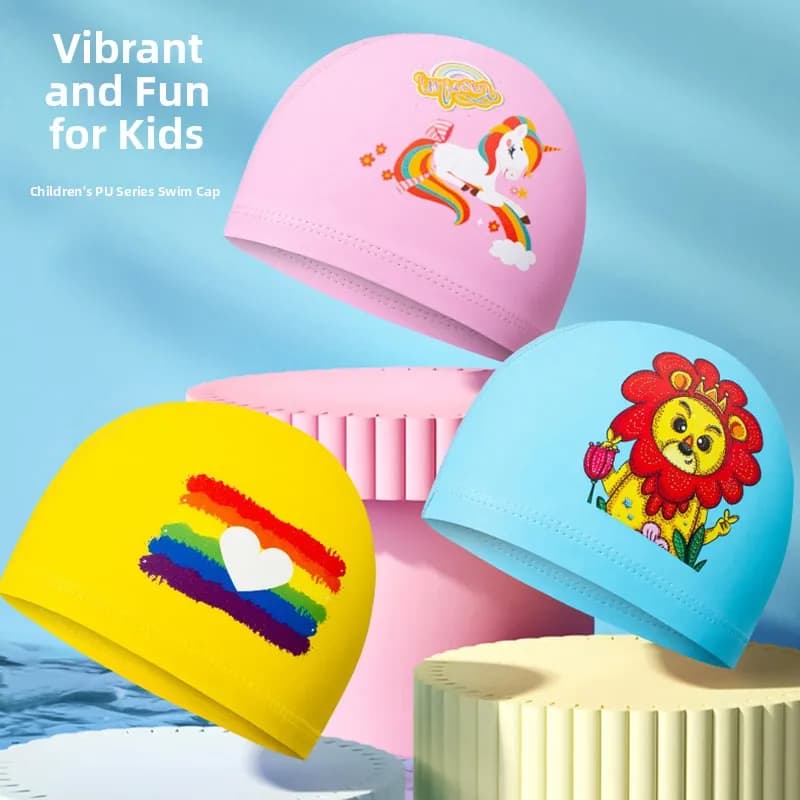 Swimwear for children, waterproof diving glasses and high-definition anti-fog with cappucci set for boys and girls