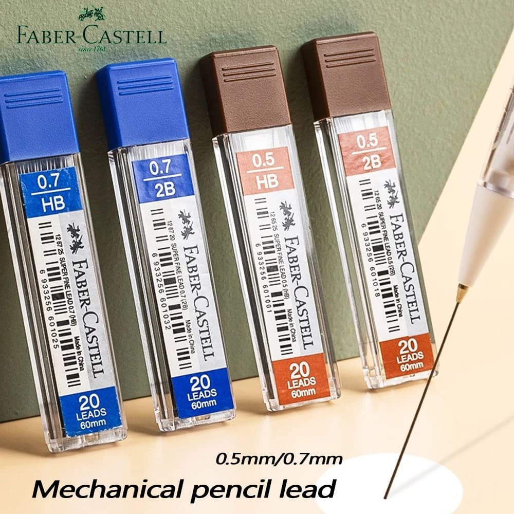 10/50 Boxes Faber Castell 2B/HB 0.5/0.7mm Mechanical Pencil Leads School-acsesories Sketching Drawing Stationery