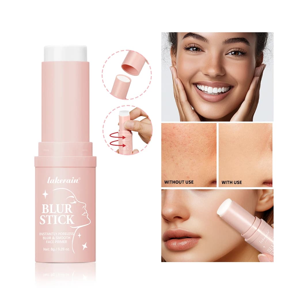 Blur Stick Rubber for Instant Pores Primer Makeup Long-Term Oil Control Moisturizing Opaque Finish Blur Pores Makeup