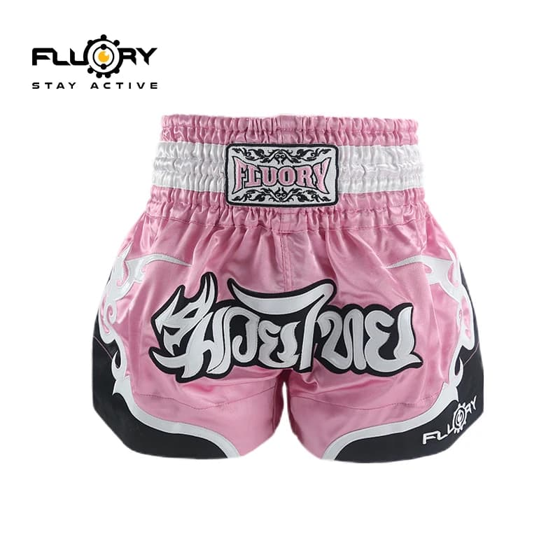 Fluory Thai Boxing Short Uomo Donna Bambini Pantaloncini Fairtex Pantaloncini MMA Pantaloni da boxe Pantaloncini ricamati Pantaloncini MMA