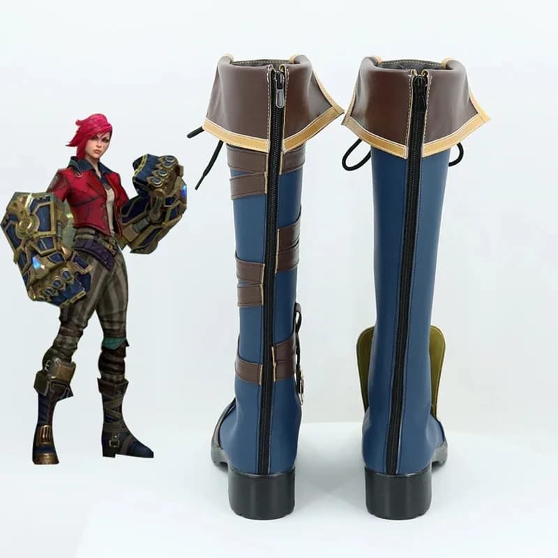 Hot New Game LOL Arcane Vi Cosplay Costume Shoes Props Boots Halloween Party Accessories Customization