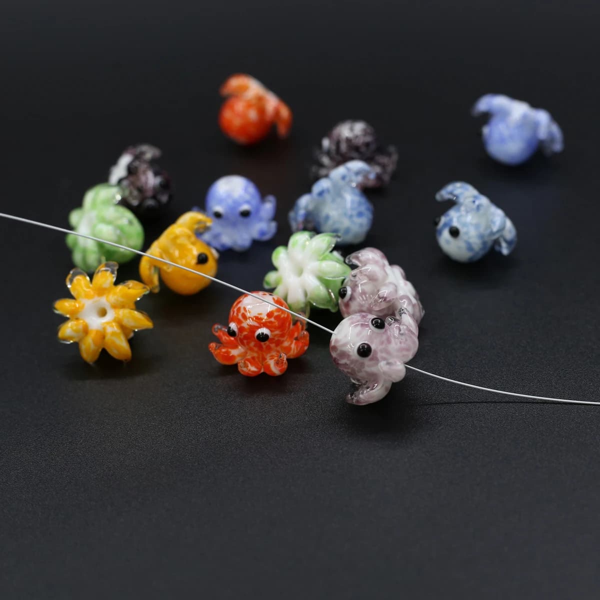 5 pezzi fatti a mano perline di vetro di murano perline di isolamento del polpo 14x20mm per la creazione di gioielli fai da te collana braccialetto cavigliera accessorio