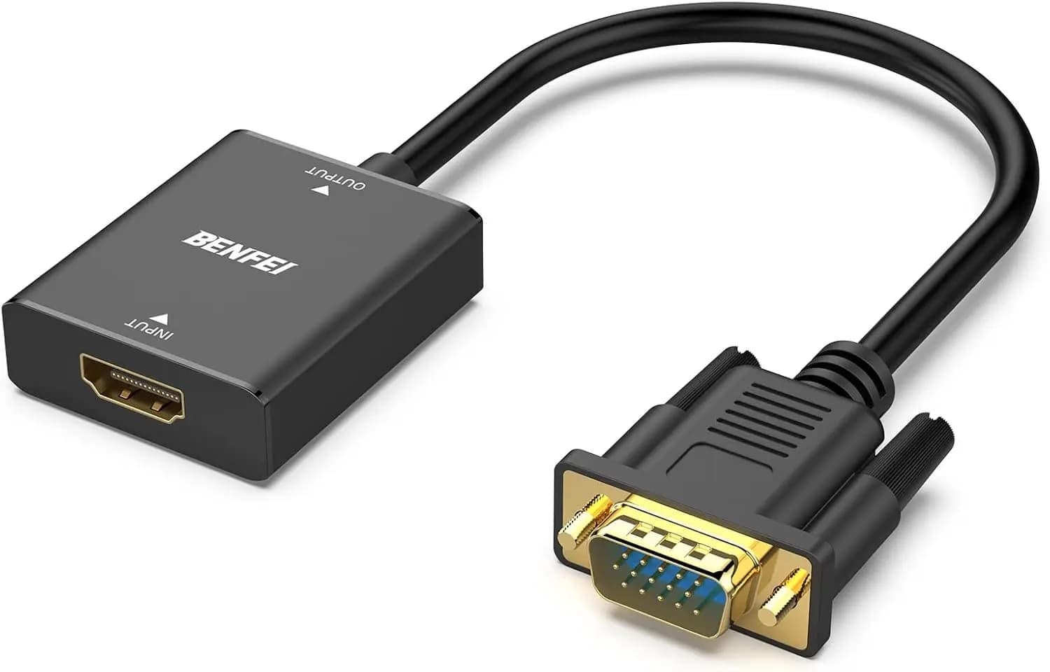 Adattatore da HDMI a VGA con audio da 3,5 mm, 1080p a 60Hz, unidirezionale, per TV Stick, PC, monitor, proiettore