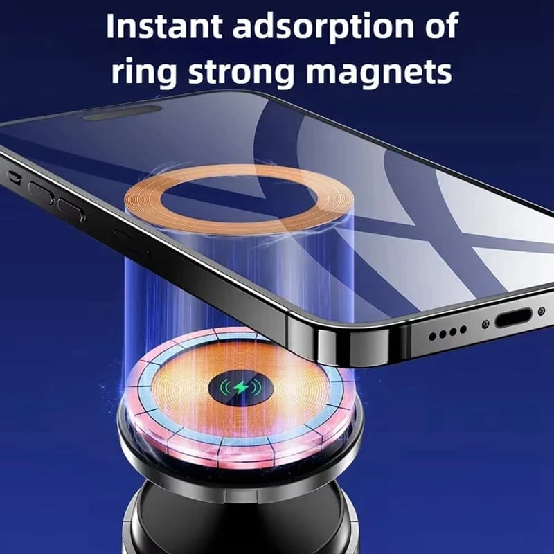 Supporto magnetico per caricabatterie per telefono con stabilizzatore cardanico con tracciamento automatico del volto 360 ° Supporto per telefono girevole per registrazione video dal vivo-ELEC