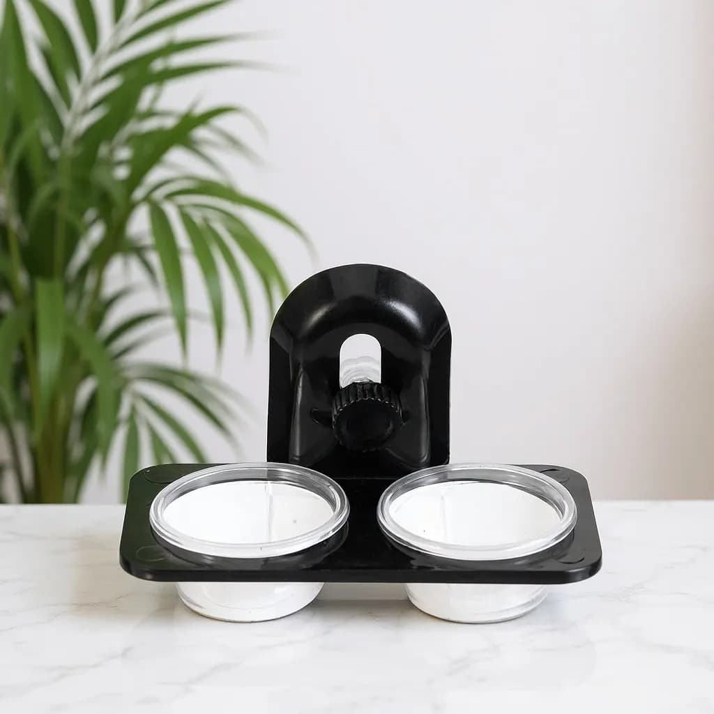 Reptile Feeder Bowl for Glass Acrylic Tanks Solid Wall Mount Food Water Container for Lizard Turtle Gecko Chameleon Scorpion