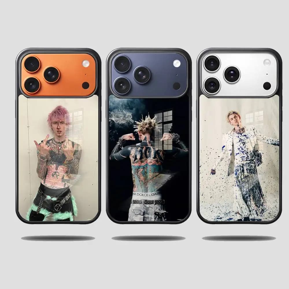 MGK M-Machine-GUN K-Kelly Phone Cases For iPhone 17 16 15 14 13 12 11 Pro Max Ultra-thin heat-dissipating magnetic case