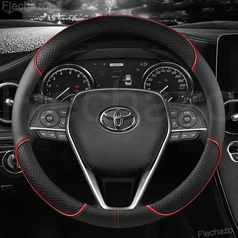 38 cm leather car cover for Toyota Corolla Fortuner Sequoia Auris Avensis YARIS Vios Celica 86 Rav4 4Runner C-HR