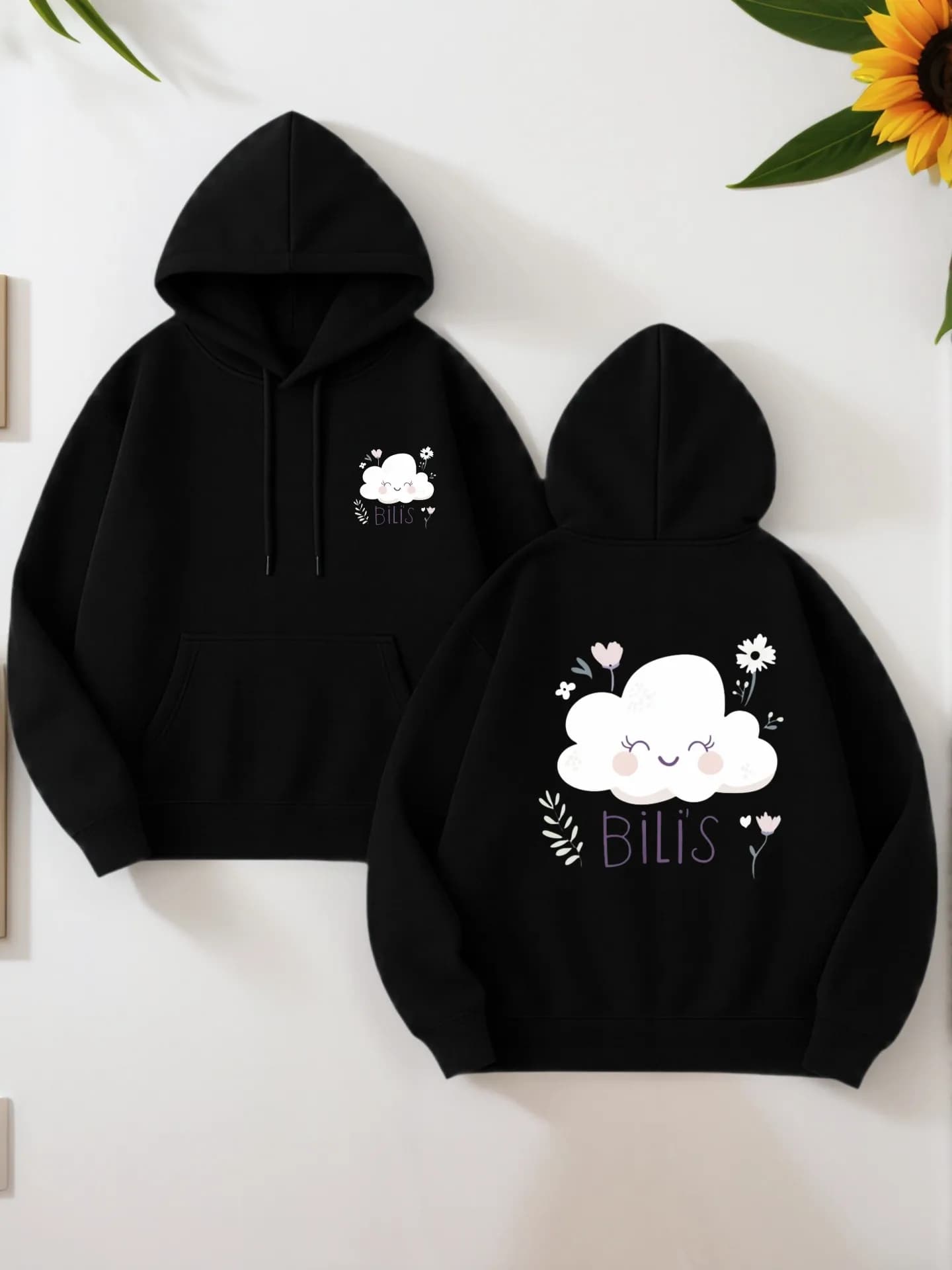 Felpa con cappuccio grafica da uomo, stampa inforeseen, stile streetwear, tessuto morbido, da indossare tutti i giorni, per giovani uomini