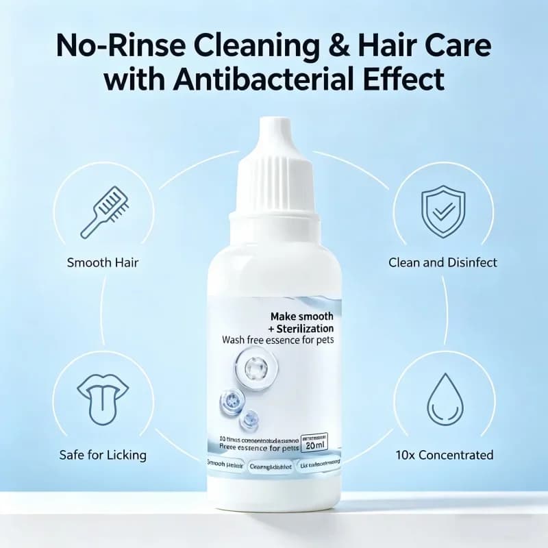 3-5Pcs Soft Gentle Wash Free Pet Hair Essence Cat Grooming Serum Smooth Coat Care Depilation Liquid For Steaming Brush Cleaning