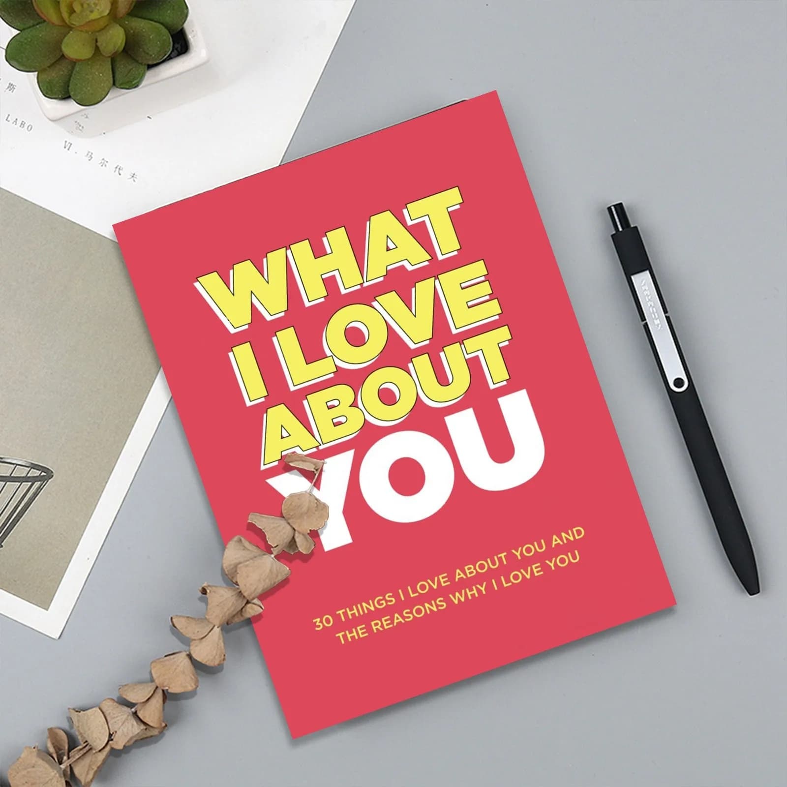 Agenda Personalizzata per San Valentino e Anniversario 2026, Libro con 30 Motivi, Regalo Romantico di Tendenza per Coppie