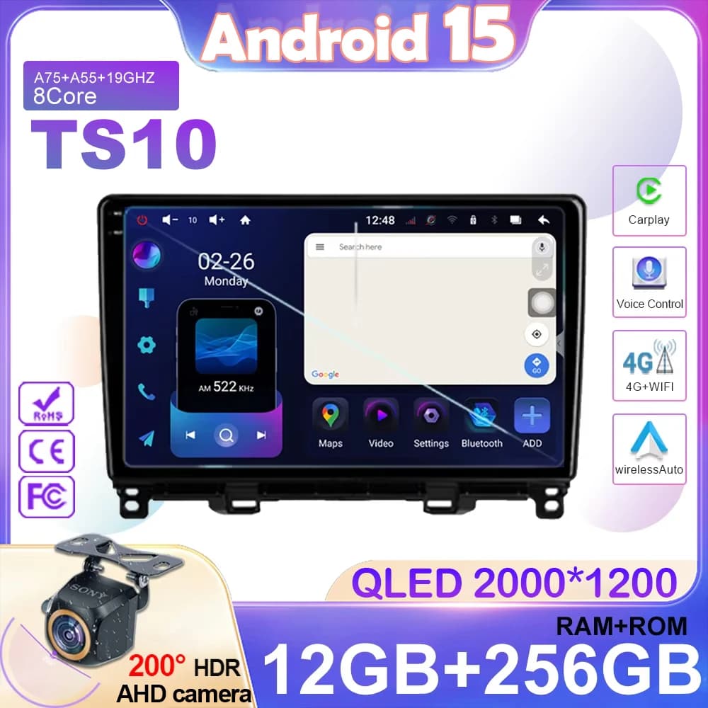 2din Auto Android Per Honda Jazz 4 Fit 4 GR GS GR GS 2020 - 2024 Wireless Android Auto Radio Carplay Sistemi di Auto Intelligenti GPS